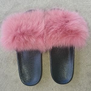 Fur Slides (rose gold)
